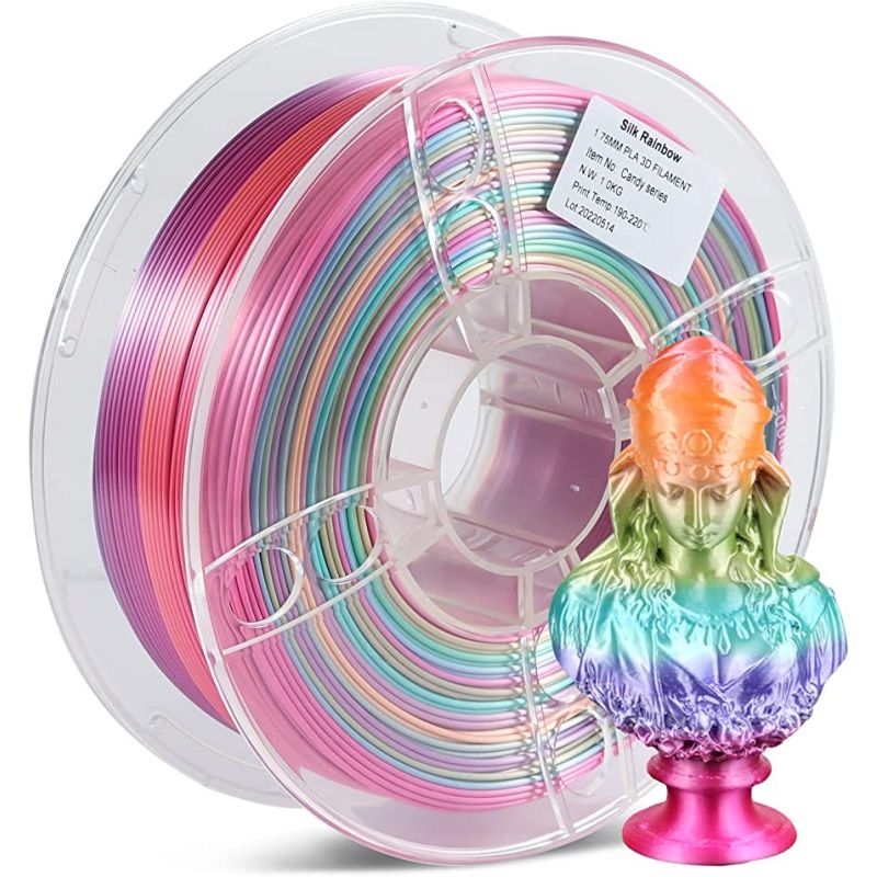 3D4000 Silk PLA Rainbow Filament 1KG Candy